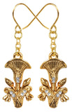 EGYPTIAN PAPYRUS EARRINGS, C/60