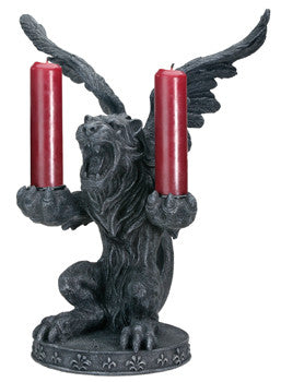 Lion Gargoyle Candle Holder