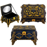 ^GOLD AND BLACK SKULL JEWELRY BOX, C/24