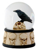 RAVEN ON SKULL WATER GLOBE (65MM), C/24