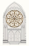 ST. PATRICKS CATHEDRAL ROSE WINDOW ORNAMENT, C/100