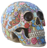 ^COLORED FLORAL SKULL, C/8