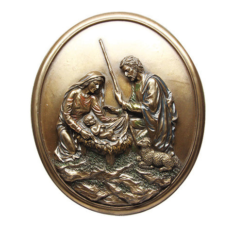 Nativity Plaque with Stand (LG)