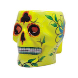 Yellow Day of the Dead Skull Mug