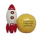 Fly To The Moon Salt & Pepper Set