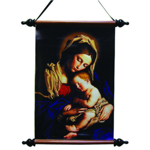 Madonna and Child Jesus Art Scroll