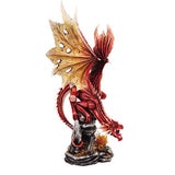 ^RED DRAGON ON ROCK C/1